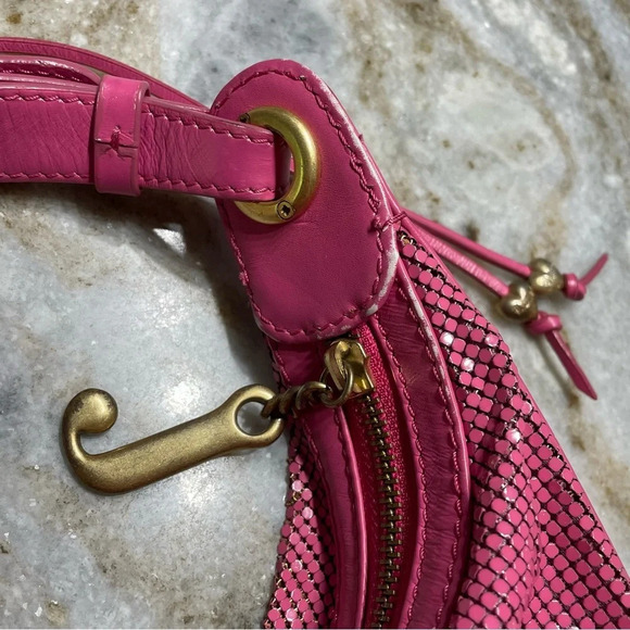 Vintage Juicy Couture mesh/chainmail graffiti VIVA LA JUICY Rare shoulder hobo - Picture 9 of 15